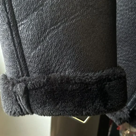 Zara Black Leather Biker Jacket / XS - Picture 5 of 8